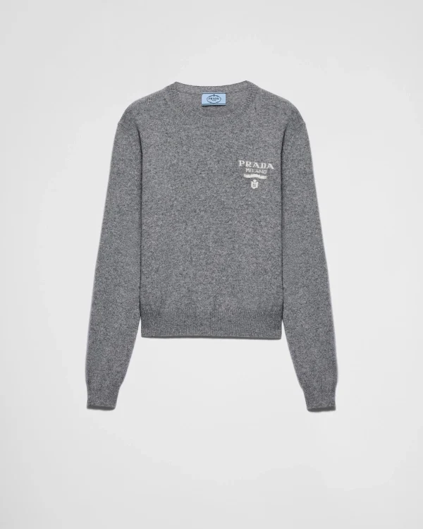 Knitwear*Prada Cashmere and silk sweater Grey