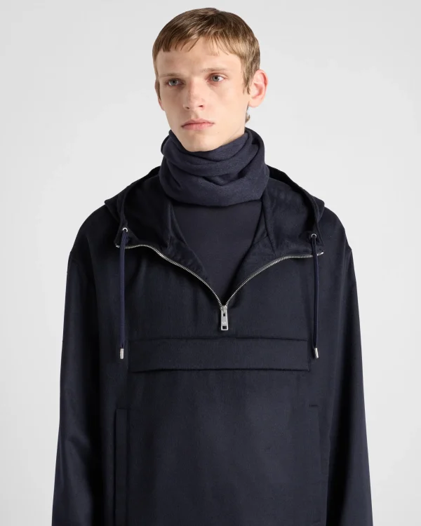 Jackets And Coats*Prada Cashmere anorak Navy