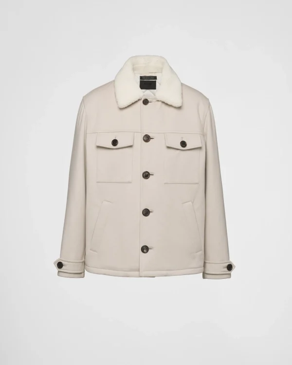 Outerwear*Prada Cashmere blouson jacket Albinowhite