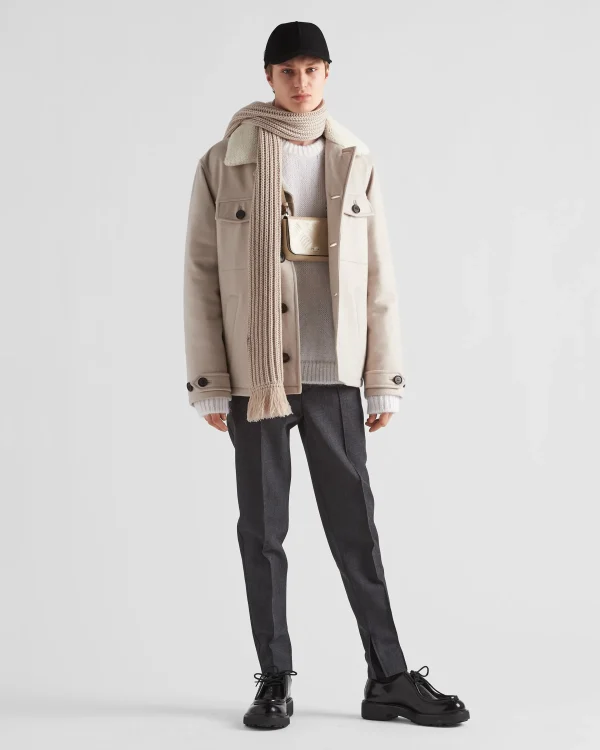 Outerwear*Prada Cashmere blouson jacket Albinowhite