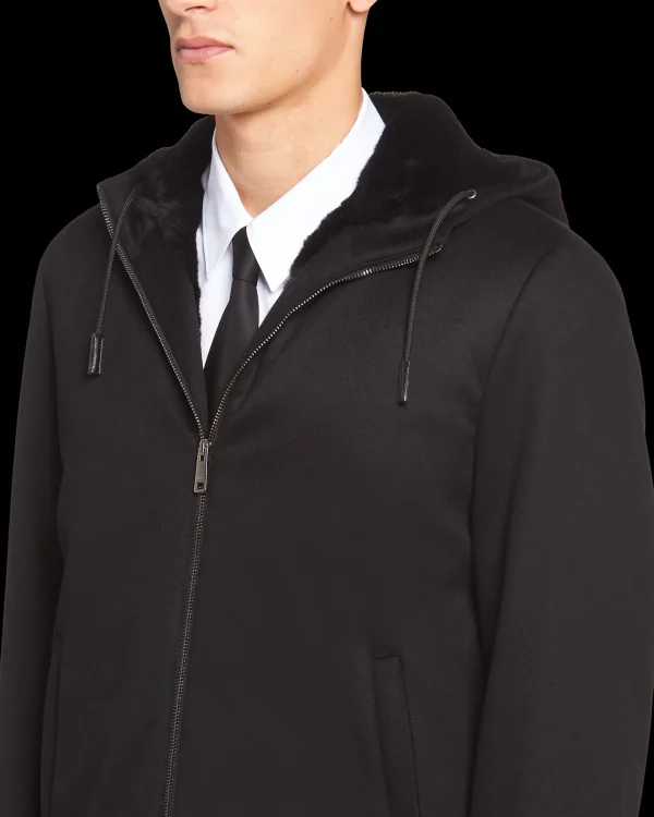 Outerwear*Prada Cashmere blouson jacket Black