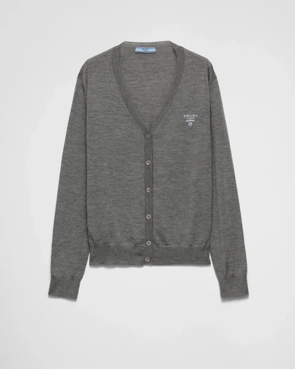 Knitwear*Prada Cashmere cardigan Slategray