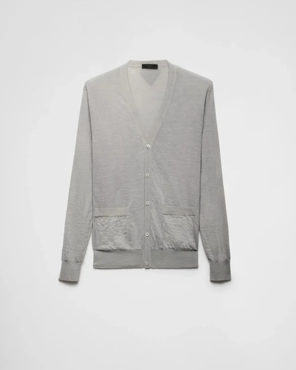 Knitwear*Prada Cashmere cardigan Granitegray