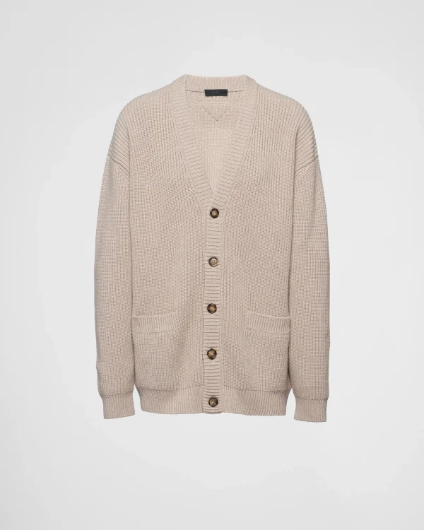 Knitwear*Prada Cashmere cardigan Sandbeige