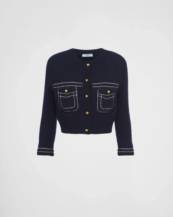 Knitwear*Prada Cashmere cardigan Navy