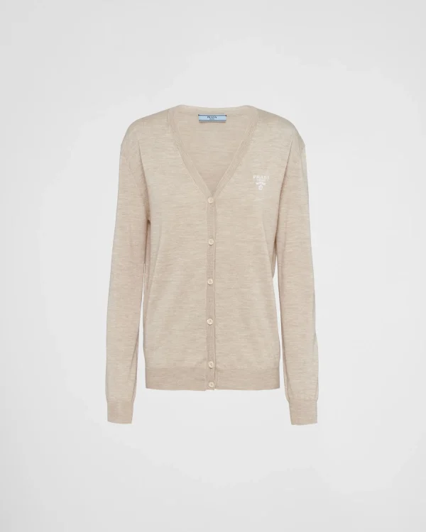 Knitwear*Prada Cashmere cardigan Desertbeige