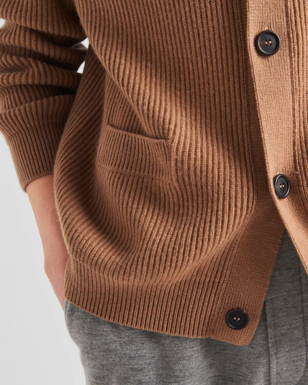 Knitwear*Prada Cashmere cardigan Camelbrown