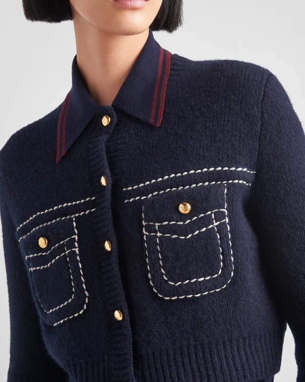 Knitwear*Prada Cashmere cardigan Navy