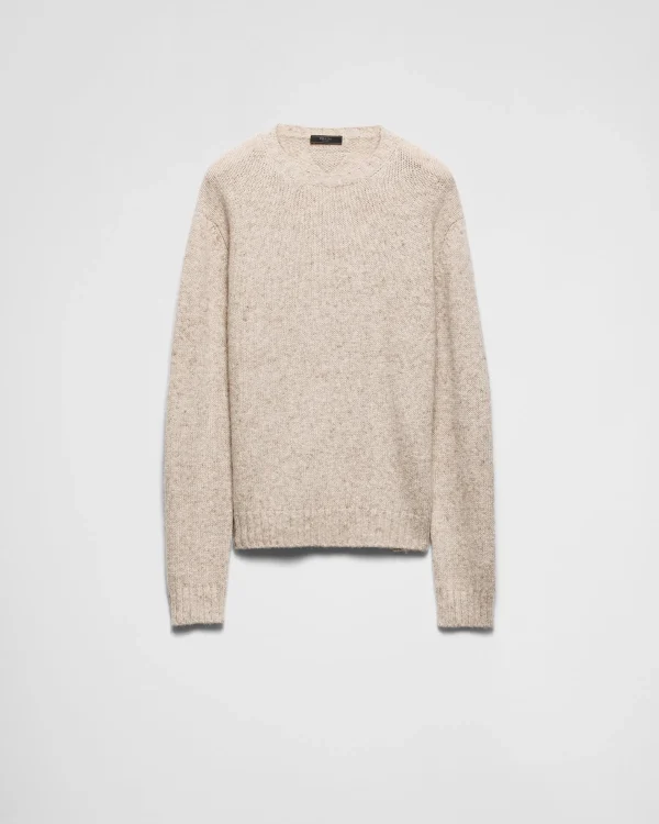 Knitwear*Prada Cashmere crew-neck sweater Desertbeige