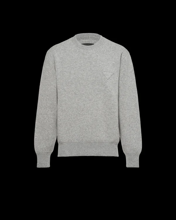 Knitwear*Prada Cashmere crew-neck sweater Grey