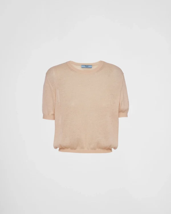 Knitwear*Prada Cashmere crew-neck sweater Desertbeige