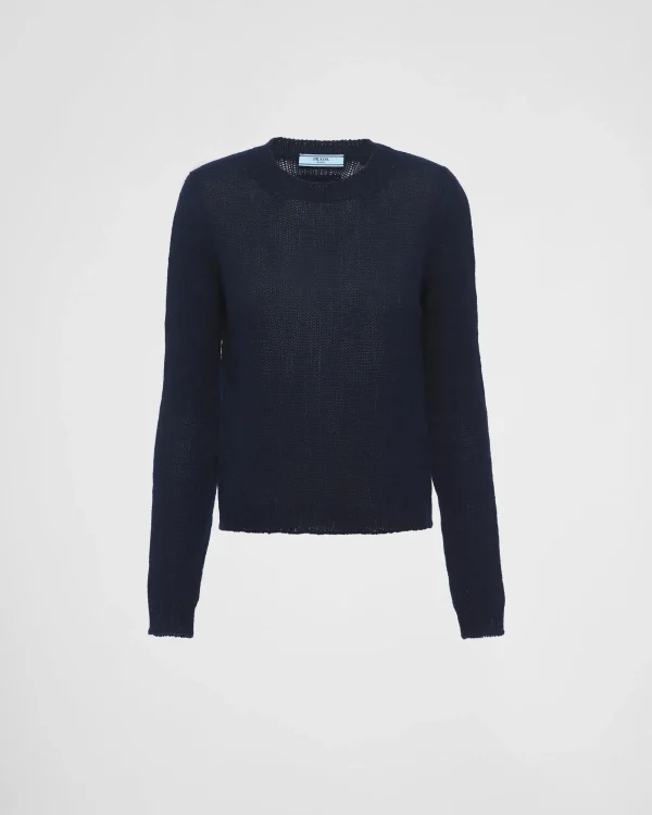 Knitwear*Prada Cashmere crew-neck sweater Navy