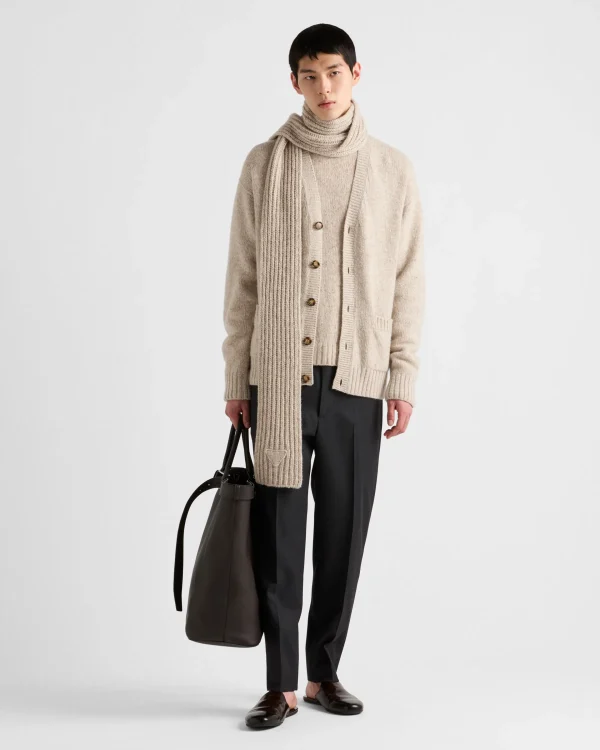 Knitwear*Prada Cashmere crew-neck sweater Desertbeige