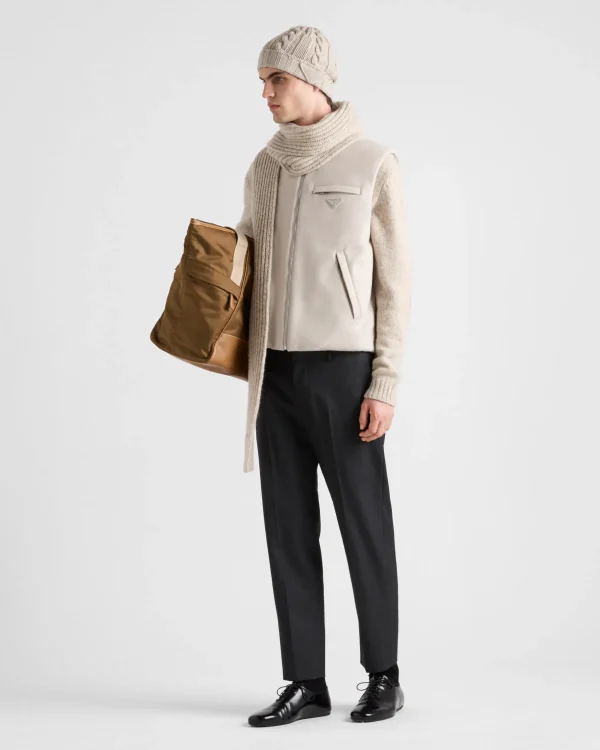 Outerwear*Prada Cashmere down vest Albinowhite