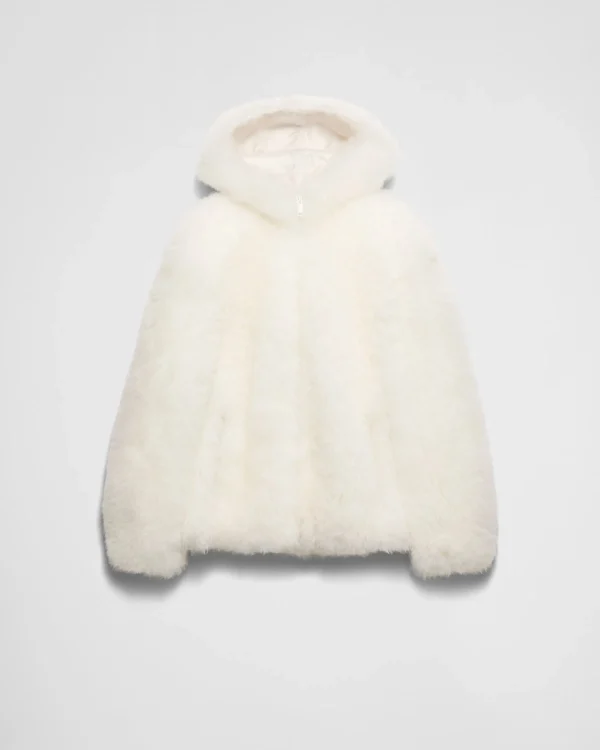 Leather Clothing*Prada Cashmere jacket White