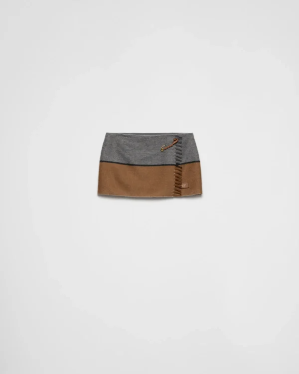 Skirts*Prada Cashmere miniskirt Grey