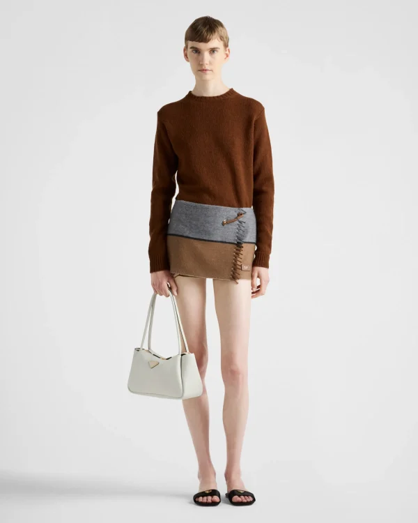 Skirts*Prada Cashmere miniskirt Grey