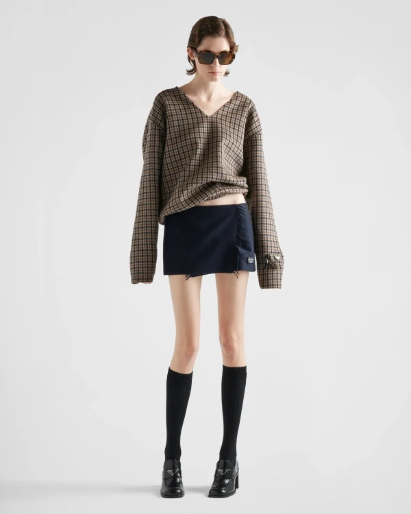 Skirts*Prada Cashmere miniskirt Navy