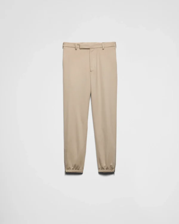 Trousers And Bermudas*Prada Cashmere pants Limestone