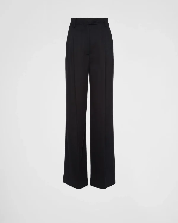 Trousers And Shorts*Prada Cashmere pants Black