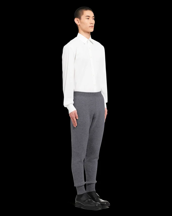 Trousers And Bermudas | Knitwear*Prada Cashmere pants Slategray