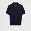 Knitwear*Prada Cashmere polo shirt Navy