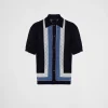 Knitwear*Prada Cashmere polo shirt Navy