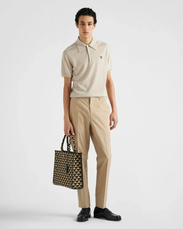 T-shirts And Polo Shirts | Knitwear*Prada Cashmere polo shirt Ivory