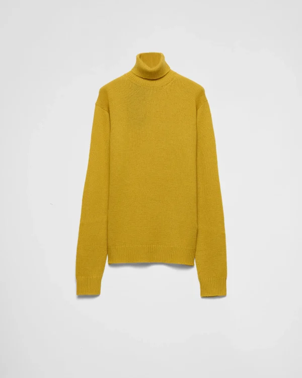 Knitwear*Prada Cashmere turtleneck sweater Yellow