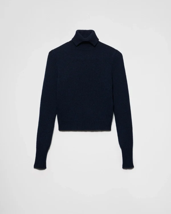 Knitwear*Prada Cashmere turtleneck sweater Navy