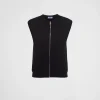 Knitwear*Prada Cashmere zipper vest Black