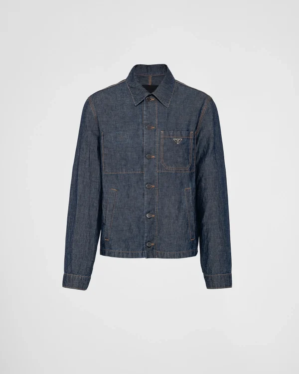 Denim*Prada Chambray blouson jacket Navy