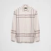 Shirts*Prada Checked cotton shirt Sand/cocoabrown