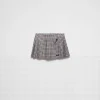 Skirts*Prada Checked wool miniskirt Ebony