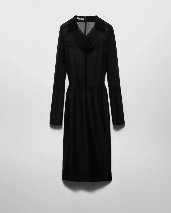 Dresses*Prada Chiffon dress Black