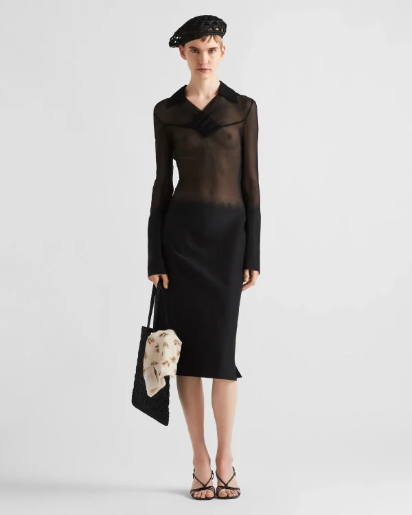 Dresses*Prada Chiffon dress Black