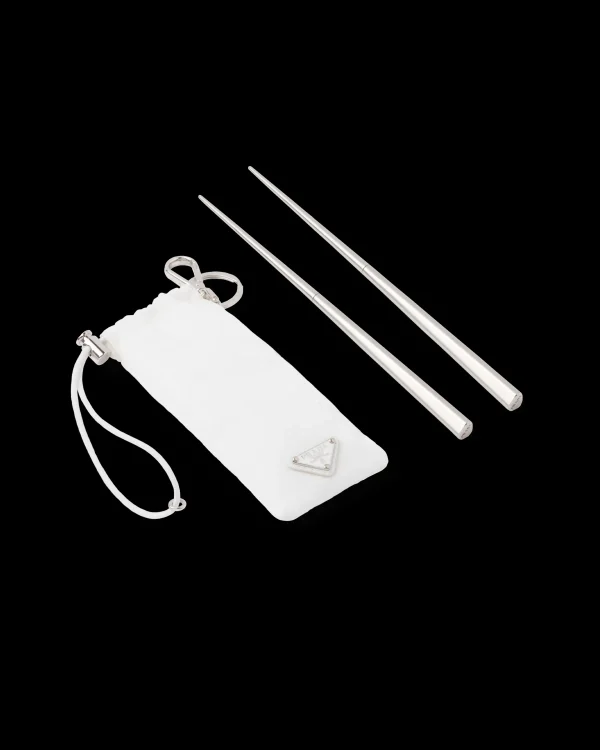 Sports And Leisure*Prada Chopstick set for dining White