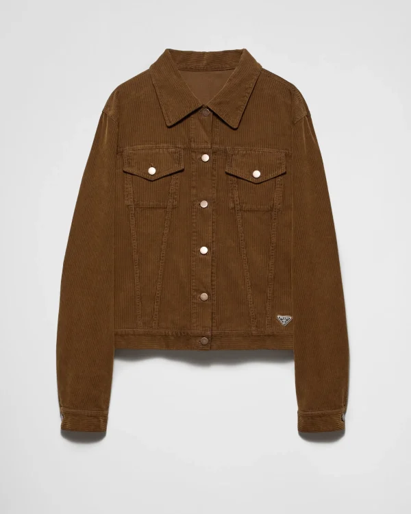 Denim*Prada Corduroy blouson jacket Caramel