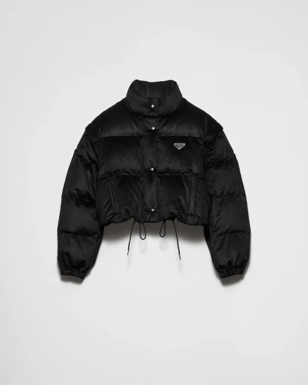 Outerwear*Prada Corduroy down jacket Black