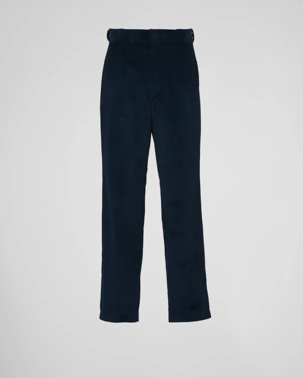 Trousers And Bermudas*Prada Corduroy pants Blue