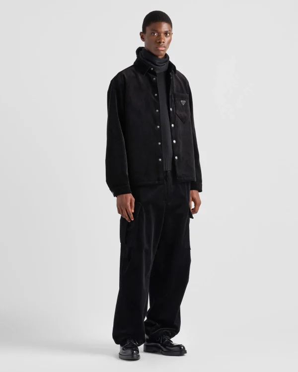 Shirts*Prada Corduroy shirt Black