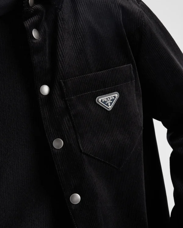 Shirts*Prada Corduroy shirt Black