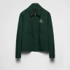 Outerwear*Prada Cotton blend blouson jacket Billiardgreen