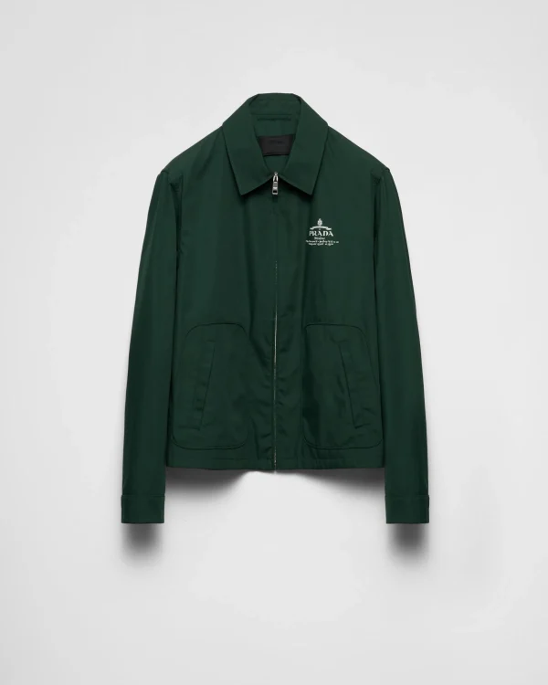 Outerwear*Prada Cotton blend blouson jacket Billiardgreen