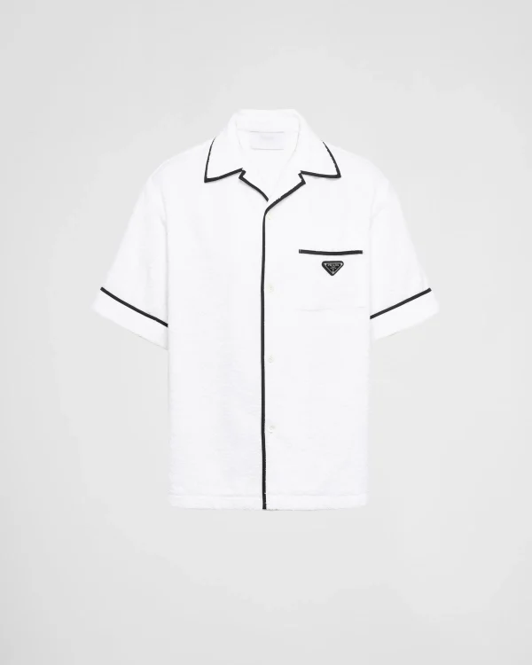 Shirts*Prada Cotton bowling shirt White