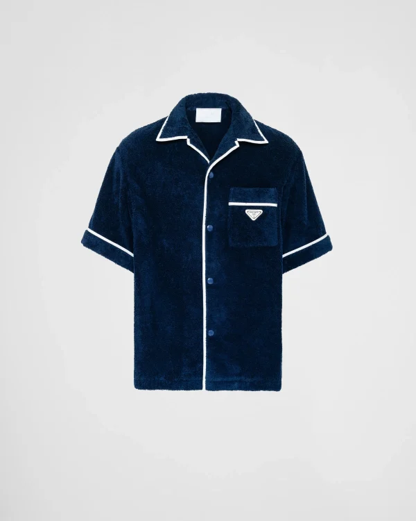 Shirts*Prada Cotton bowling shirt Navy