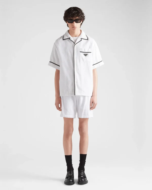 Shirts*Prada Cotton bowling shirt White