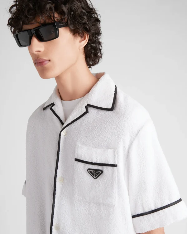 Shirts*Prada Cotton bowling shirt White