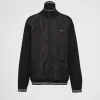 Jogging Suits And Sweatshirts*Prada Cotton cardigan with Re-Nylon detail Black/black