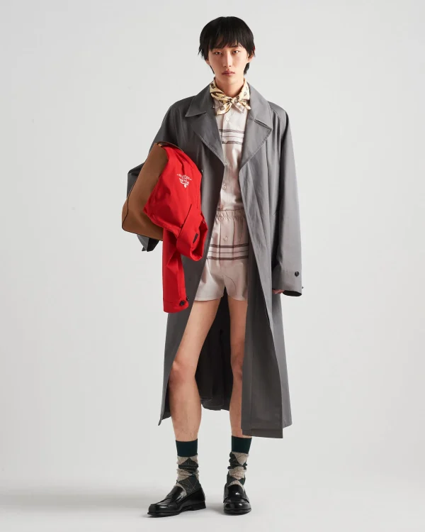 Jackets And Coats*Prada Cotton coat Irongray